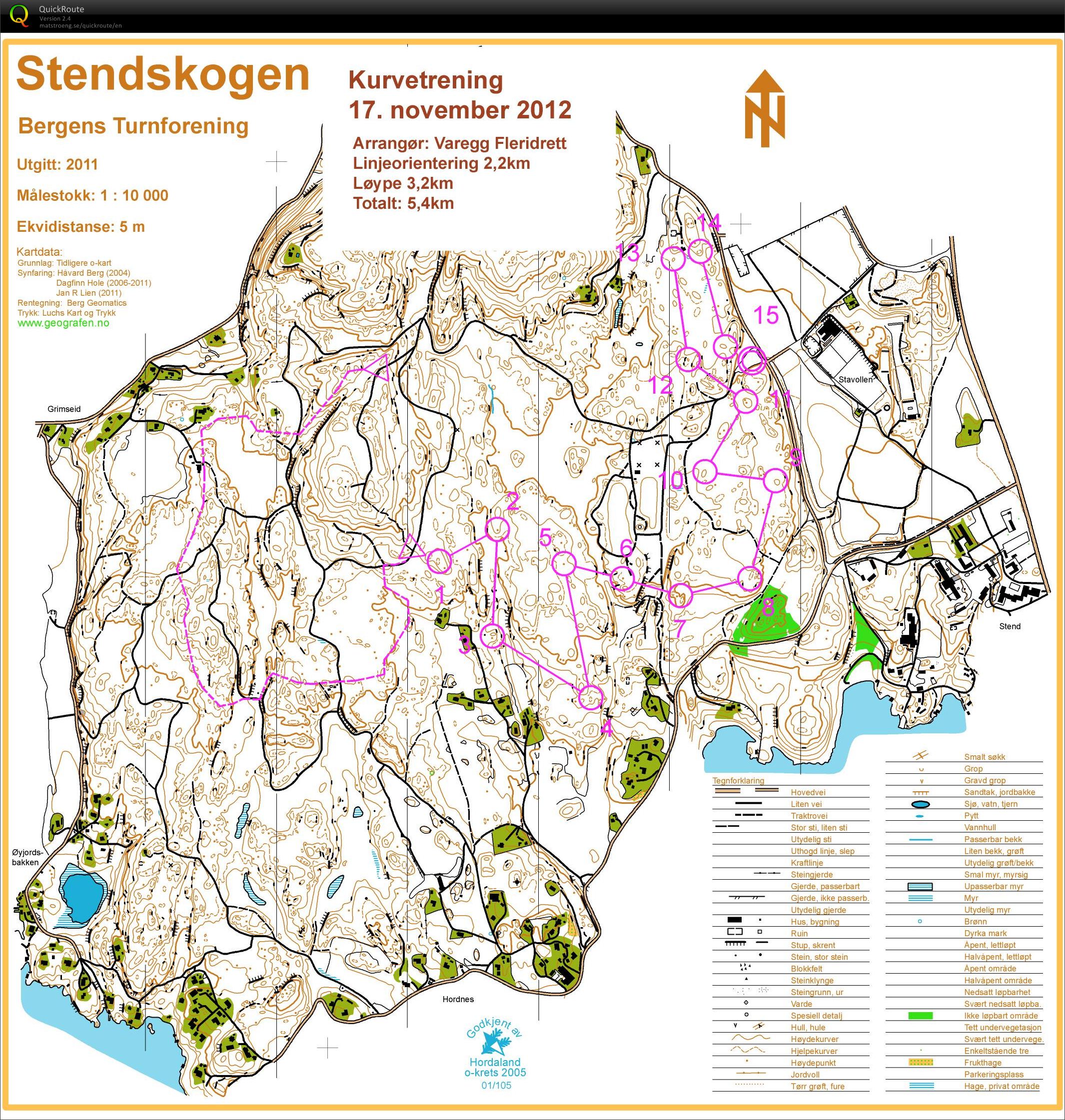Contour training - Stendskogen (2012-11-17)